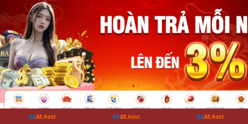 Hướng dẫn quy trình nhận Khuyến mại Gk88 nạp lần đầu 